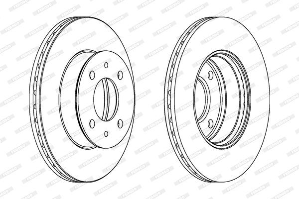 FERODO stabdžių diskas DDF1632C