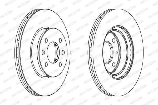 FERODO Тормозной диск DDF1636C