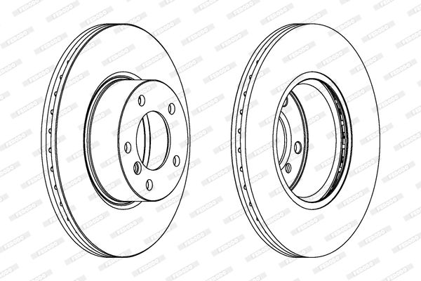 FERODO Тормозной диск DDF1717C