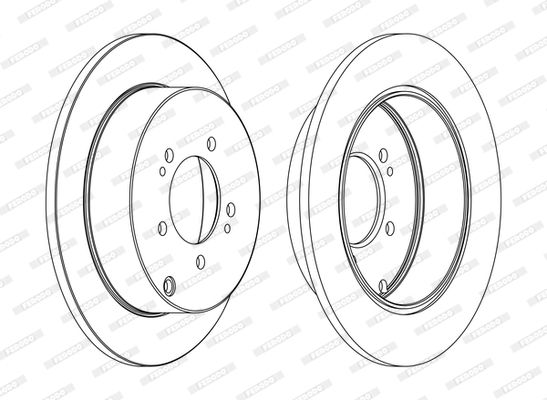 FERODO Тормозной диск DDF1737C