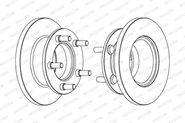 FERODO Тормозной диск DDF225