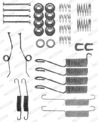 FERODO priedų komplektas, stabdžių trinkelės FBA68