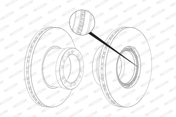 FERODO Тормозной диск FCR255A