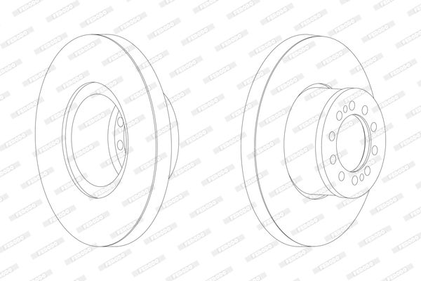 FERODO Тормозной диск FCR303A