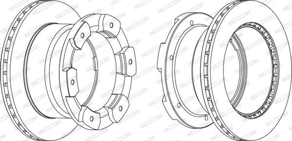 FERODO Тормозной диск FCR332A