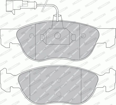 FERODO Комплект тормозных колодок, дисковый тормоз FDB1056B