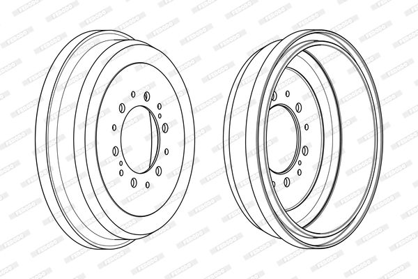 FERODO Тормозной барабан FDR329091