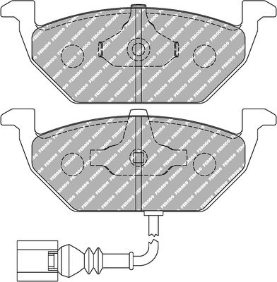 FERODO stabdžių trinkelių rinkinys, diskinis stabdys FDS1398