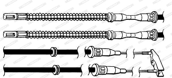 FERODO trosas, stovėjimo stabdys FHB432103