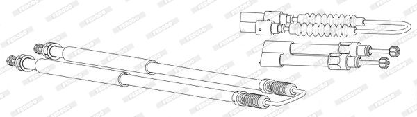 FERODO trosas, stovėjimo stabdys FHB432657