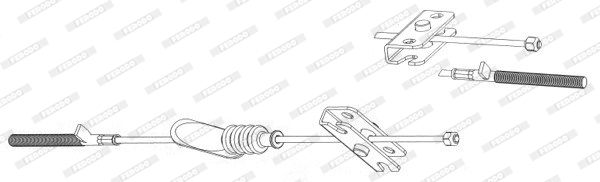 FERODO Тросик, cтояночный тормоз FHB432800