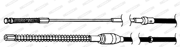 FERODO trosas, stovėjimo stabdys FHB432826