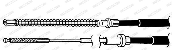 FERODO trosas, stovėjimo stabdys FHB432834