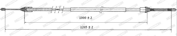 FERODO Тросик, cтояночный тормоз FHB432855