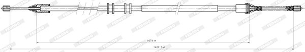 FERODO trosas, stovėjimo stabdys FHB432857