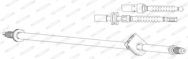 FERODO trosas, stovėjimo stabdys FHB432889