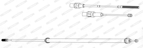 FERODO trosas, stovėjimo stabdys FHB432925