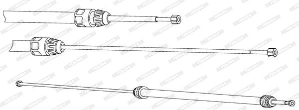 FERODO Тросик, cтояночный тормоз FHB432929