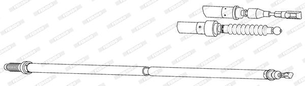 FERODO trosas, stovėjimo stabdys FHB432938