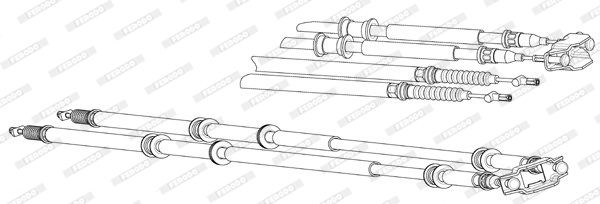 FERODO trosas, stovėjimo stabdys FHB433016