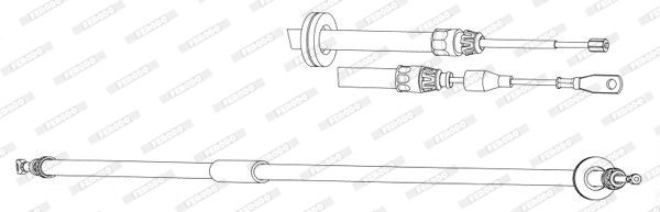 FERODO Тросик, cтояночный тормоз FHB433020