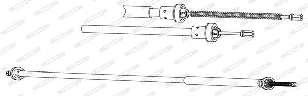 FERODO trosas, stovėjimo stabdys FHB434541