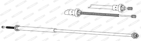 FERODO trosas, stovėjimo stabdys FHB434542