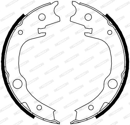 FERODO Комплект тормозных колодок, стояночная тормозная с FSB4014