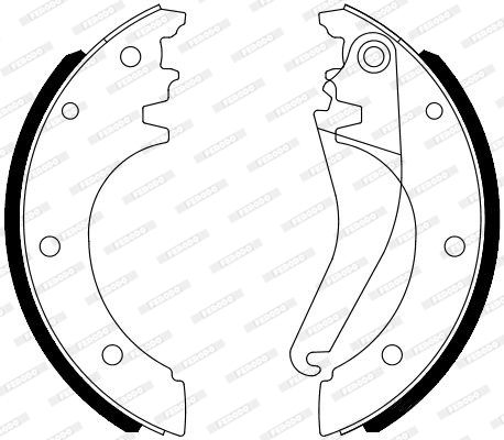 FERODO Комплект тормозных колодок, стояночная тормозная с FSB4078