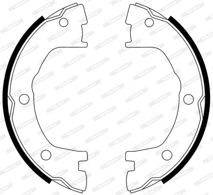 FERODO Комплект тормозных колодок, стояночная тормозная с FSB593