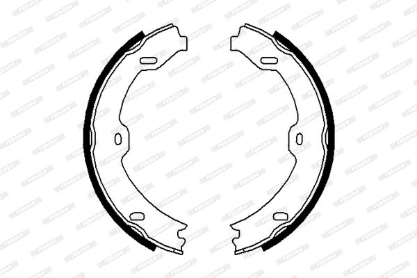 FERODO Комплект тормозных колодок, стояночная тормозная с FSB669
