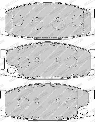 FERODO Комплект тормозных колодок, дисковый тормоз FVR1701