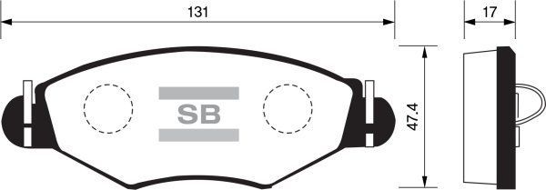 FI.BA stabdžių trinkelių rinkinys, diskinis stabdys FBP1179
