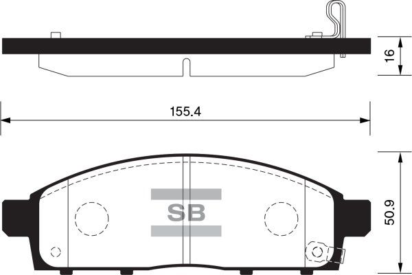 FI.BA stabdžių trinkelių rinkinys, diskinis stabdys FBP1361