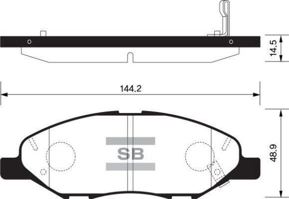 FI.BA stabdžių trinkelių rinkinys, diskinis stabdys FBP1383