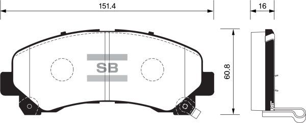 FI.BA Комплект тормозных колодок, дисковый тормоз FBP1409