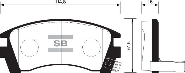 FI.BA Комплект тормозных колодок, дисковый тормоз FBP1488