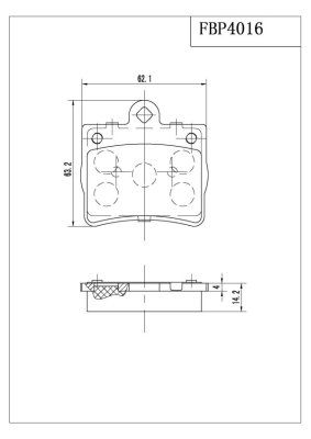 FI.BA Комплект тормозных колодок, дисковый тормоз FBP4016
