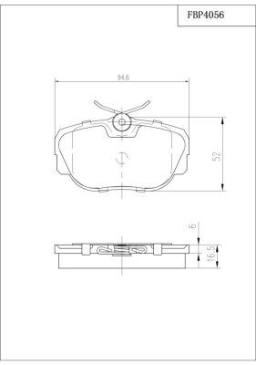 FI.BA Комплект тормозных колодок, дисковый тормоз FBP4056