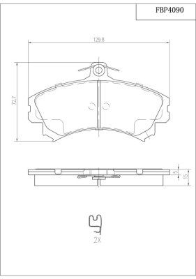 FI.BA Комплект тормозных колодок, дисковый тормоз FBP4090