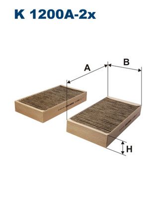 FILTRON Фильтр, воздух во внутренном пространстве K 1200A-2x