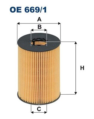 FILTRON alyvos filtras OE 669/1