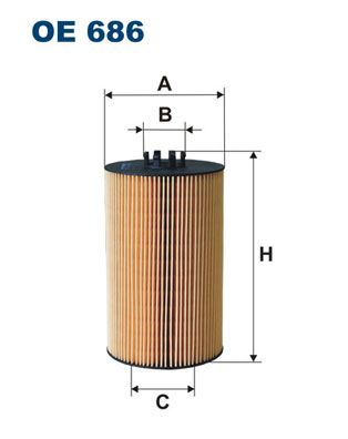 FILTRON alyvos filtras OE 686