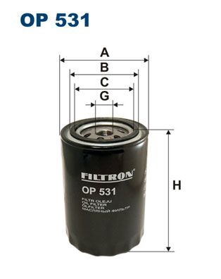 FILTRON alyvos filtras OP 531