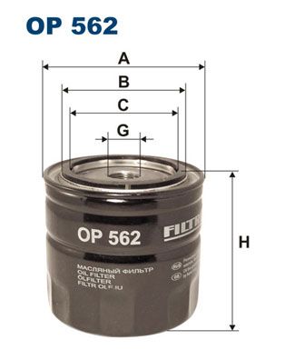 FILTRON alyvos filtras OP 562