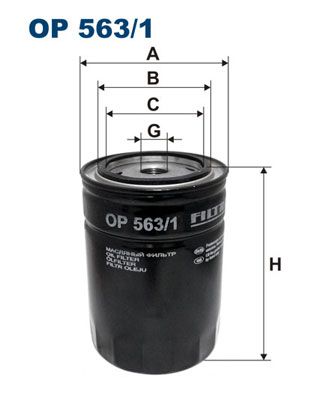 FILTRON alyvos filtras OP 563/1