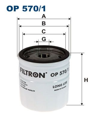 FILTRON alyvos filtras OP 570/1