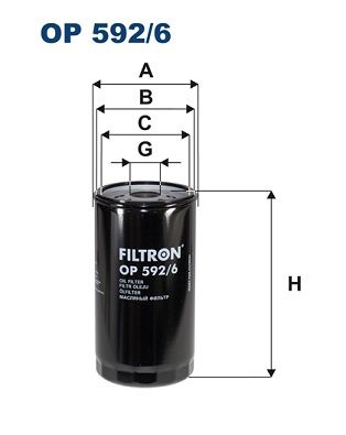 FILTRON alyvos filtras OP 592/6
