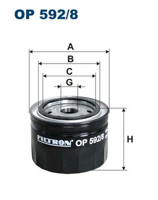 FILTRON alyvos filtras OP 592/8