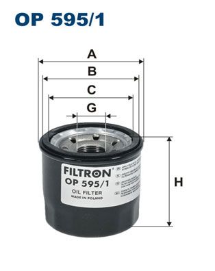 FILTRON alyvos filtras OP 595/1